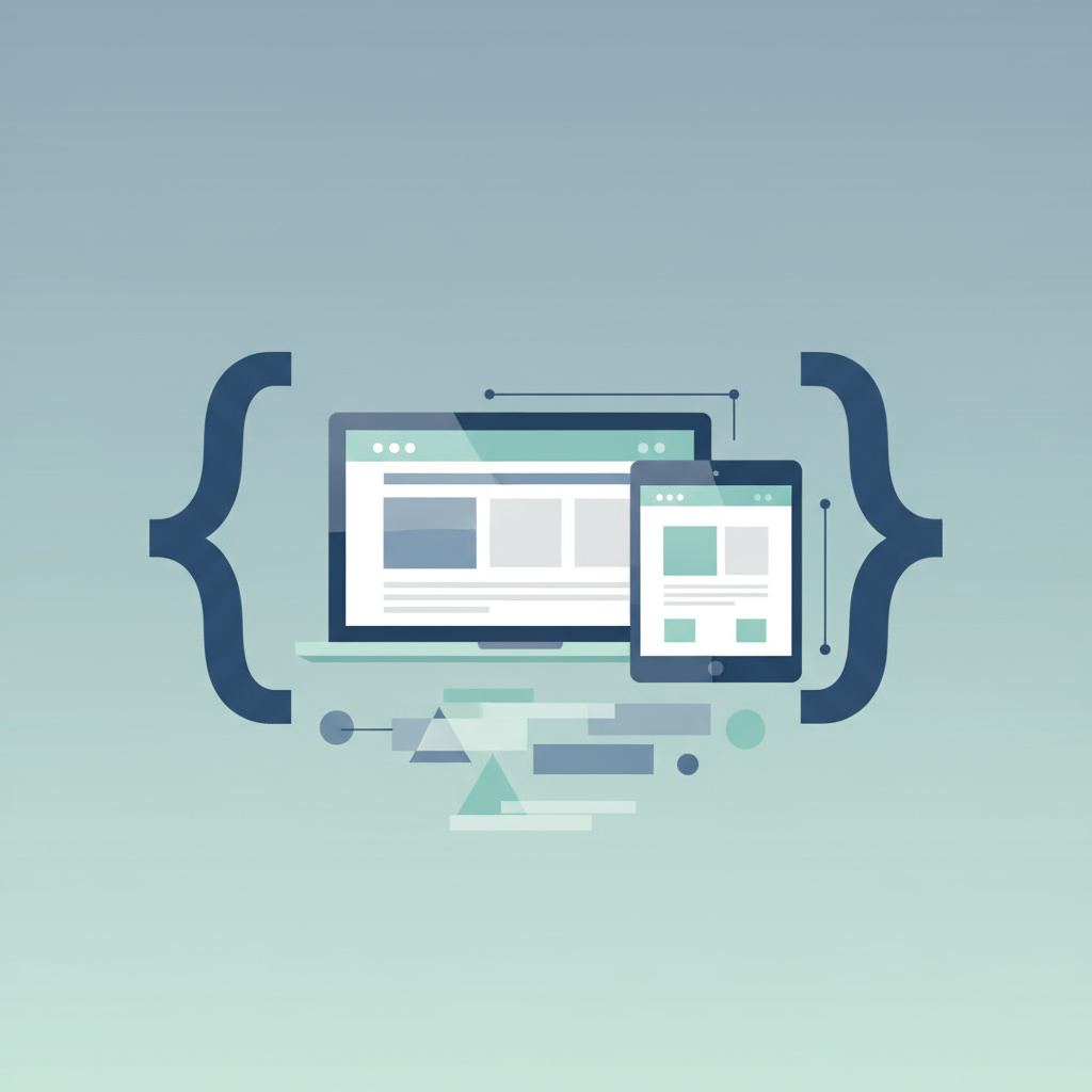 Abstract minimal hero graphic for professional web design and IT services